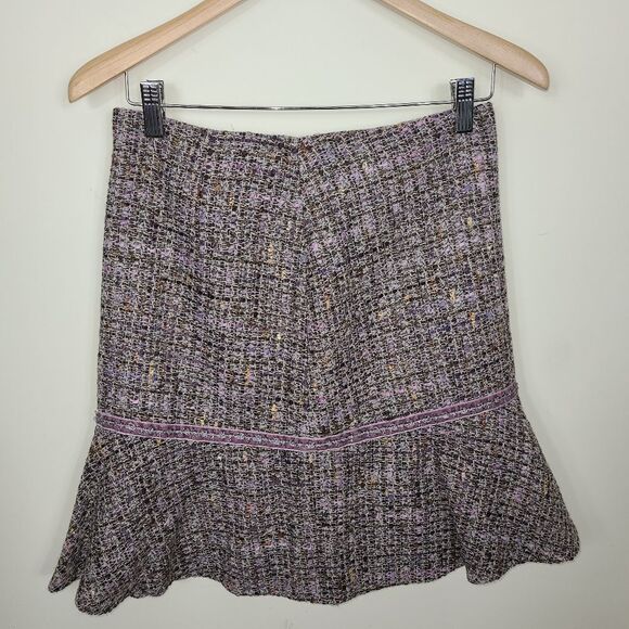 Context Dresses & Skirts - Context Lined Lavender Tweed Flirty Hem Skirt